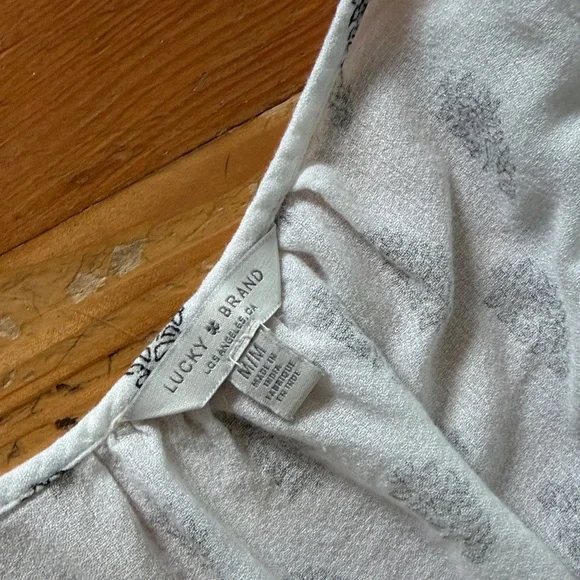 Lucky Brand White Boho Top Medium - Picture 4 of 5